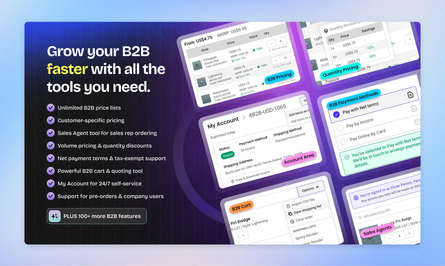 SparkLayer B2B layer for enterprise eCommerce