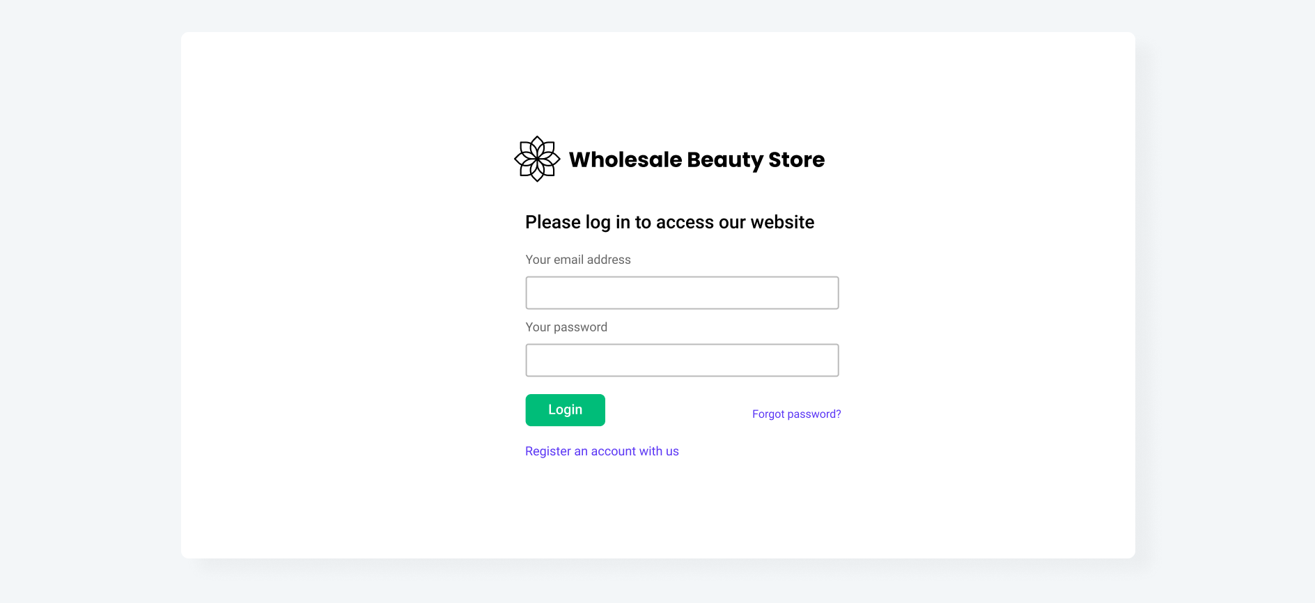 An example of a total site restriction that forces customers to sign in