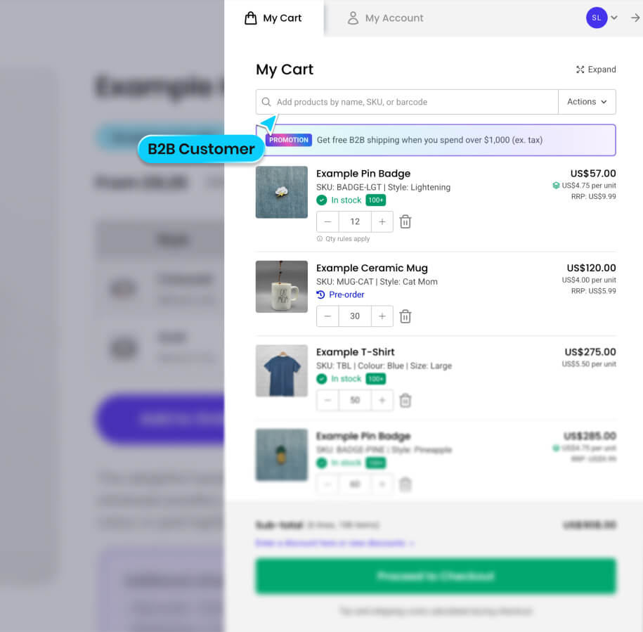 SparkLayer B2B Portal