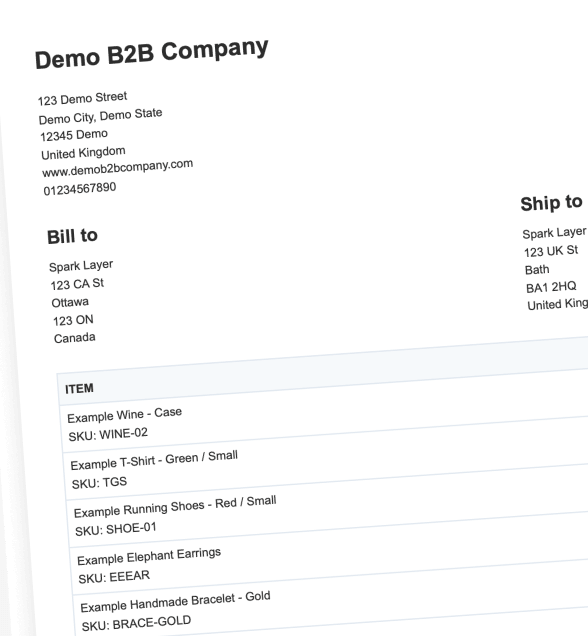 Built-in invoices